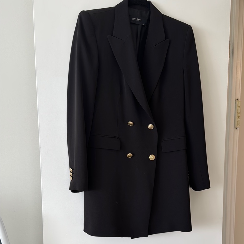 Black Double-Breasted Blazer